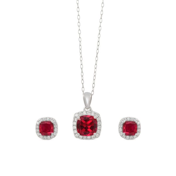 Gem Stone King 925 Sterling Silver Topaz Pendant and Earrings Jewelry Set