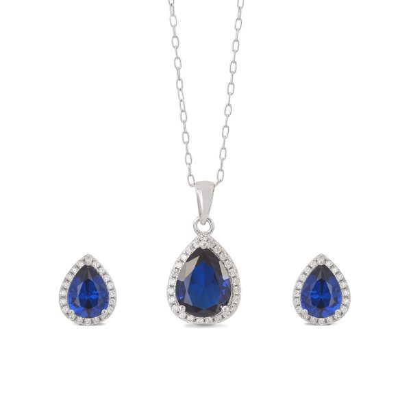Gem Stone King 925 Sterling Silver Topaz Pendant and Earrings Jewelry Set - Image 2