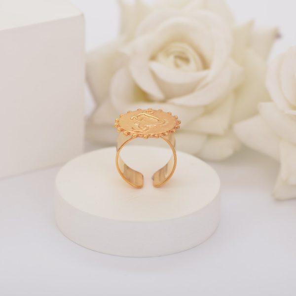 18K Gold Rings Adjustable Open Ring