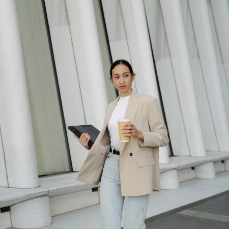 Women's Open Blazer Long Sleeve Work Office Jacket