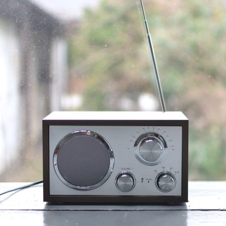 Audiocrazy AM FM Radio Plug in Wall, Radio with Bluetooth for Home