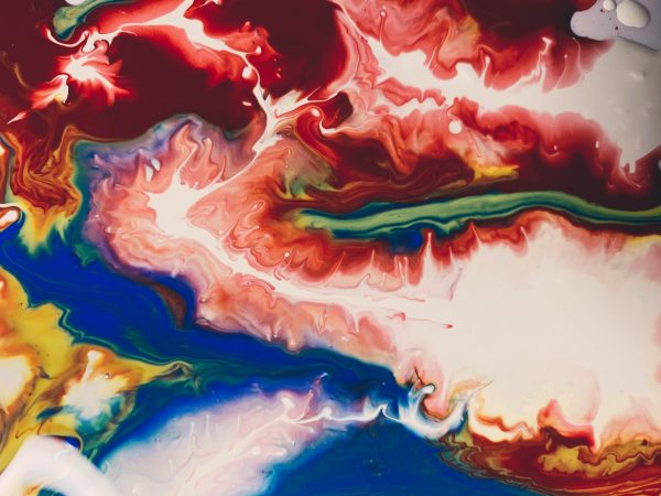 Dark abstract ocean oil painting - Image 2