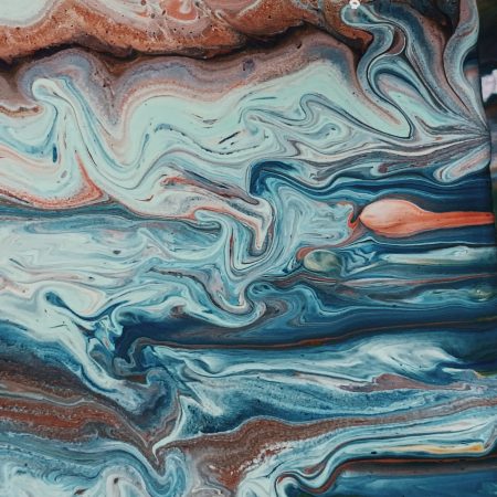 Blue Abstract Ocean Oil Painting