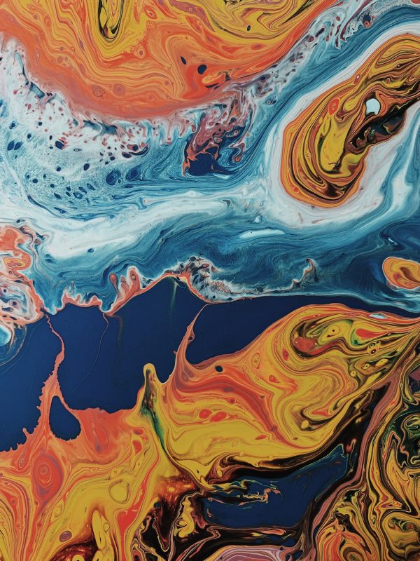 Collision color abstract oil painting