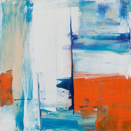 Clear and cool abstract line oil painting